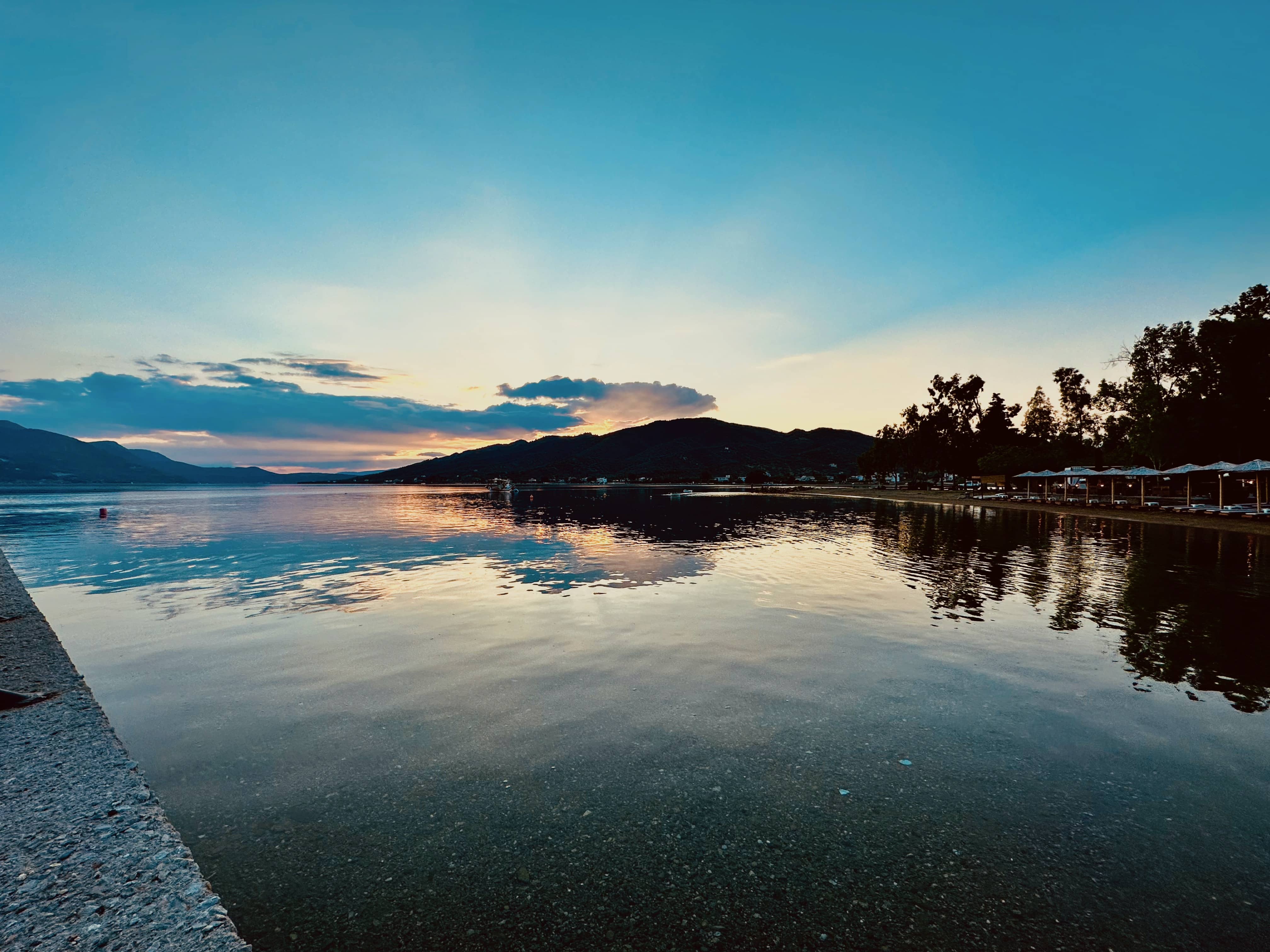 agios nikolaos of edipsos pier sunset